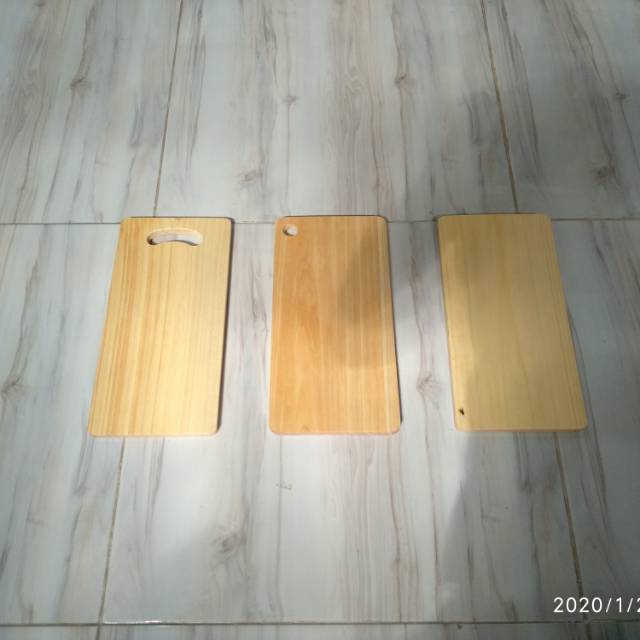 Talenan Kayu Pinus Persegi 34x18 MURAH TEBAL / Wooden Cutting Board