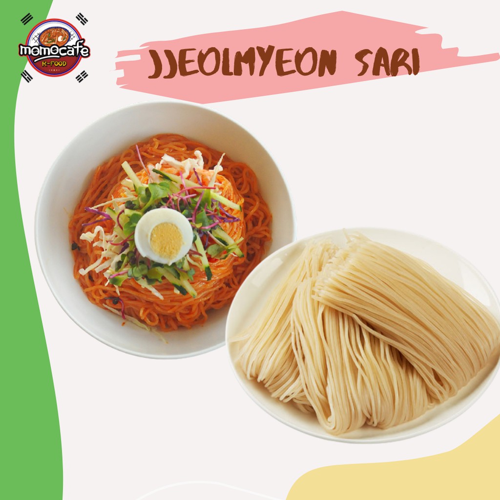 

Jjeolmyeon Sari Chewy Noodle 100g - Mie Kenyal Korea Tanpa Bumbu