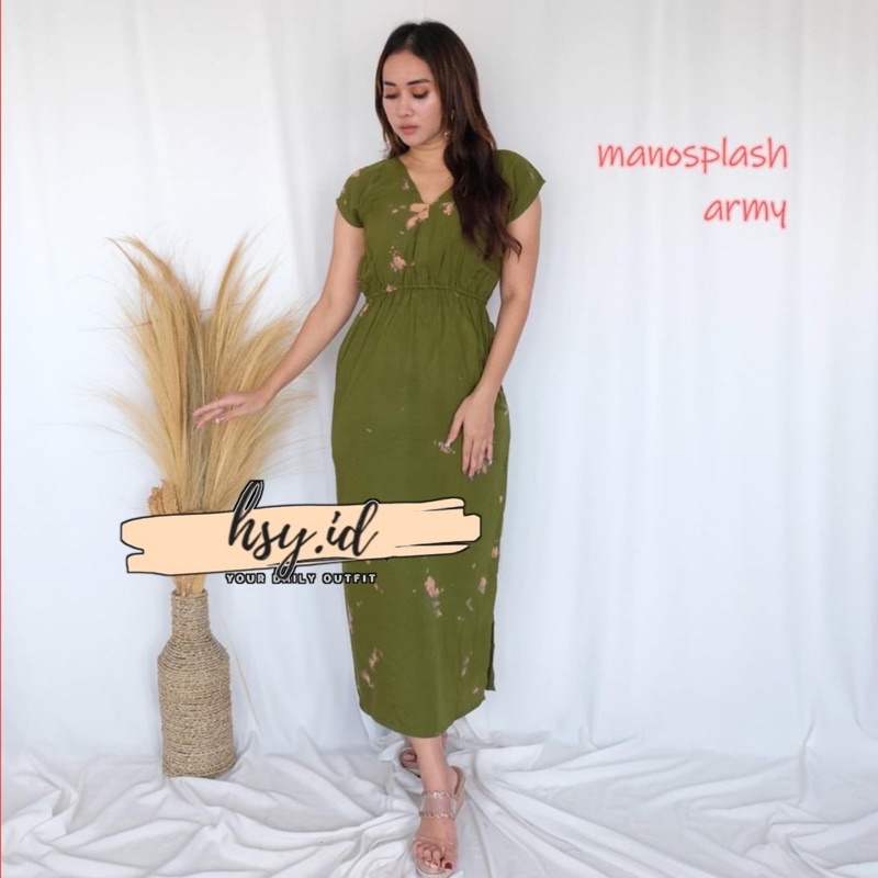 hsy.id-Daster manohara etnik kekinian/ Daster manohara rayon bali/Dress Bali-splash army
