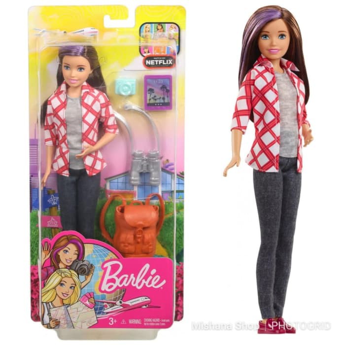 mattel barbie travel doll and accessories