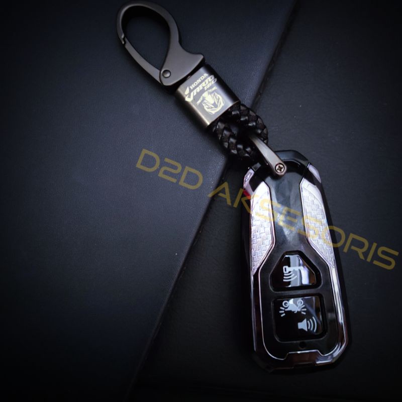 gantungan kunci sarung case casing cover remote keyless motor honda Vario 160 logo premium ori ahm-2