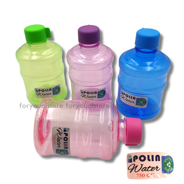 Botol Minum GaloBotol Air Minum Plastik BPA FREE - Botol Minum Bentuk Galon Warna/Botol Minum Unik/ Water Bottle/ My Bottle Galon Air Mini 750ml Water Bucket