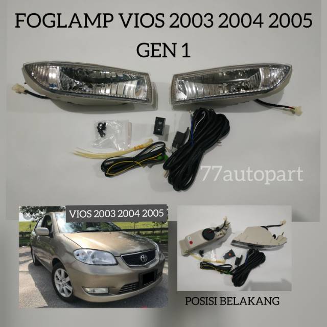 Lampu kabut foglamp vios 2003 2004 2005 gen 1