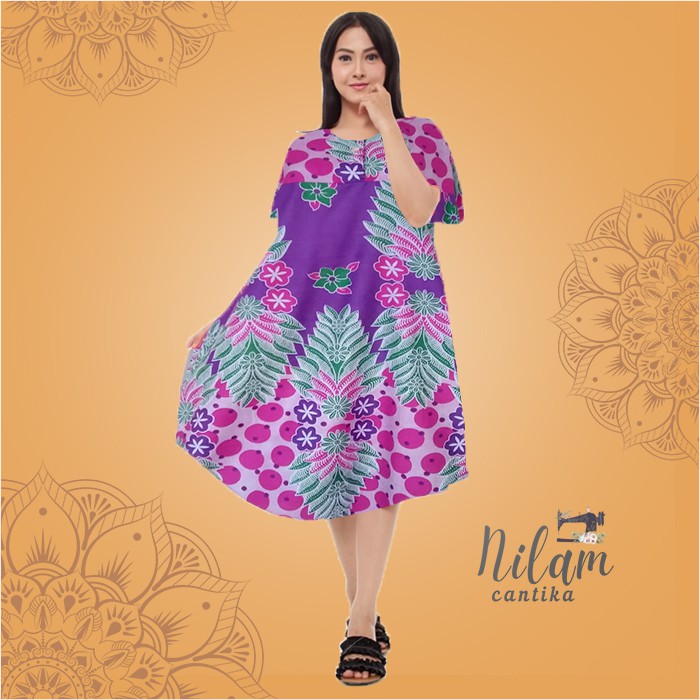 Daster Payung Bali Busui Viral Kualitas Kencana Ungu fit XXL Grosir Termurah Adem