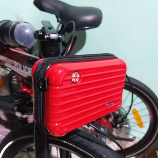 Tas front block sepeda+bravket tas koper sepeda lipat