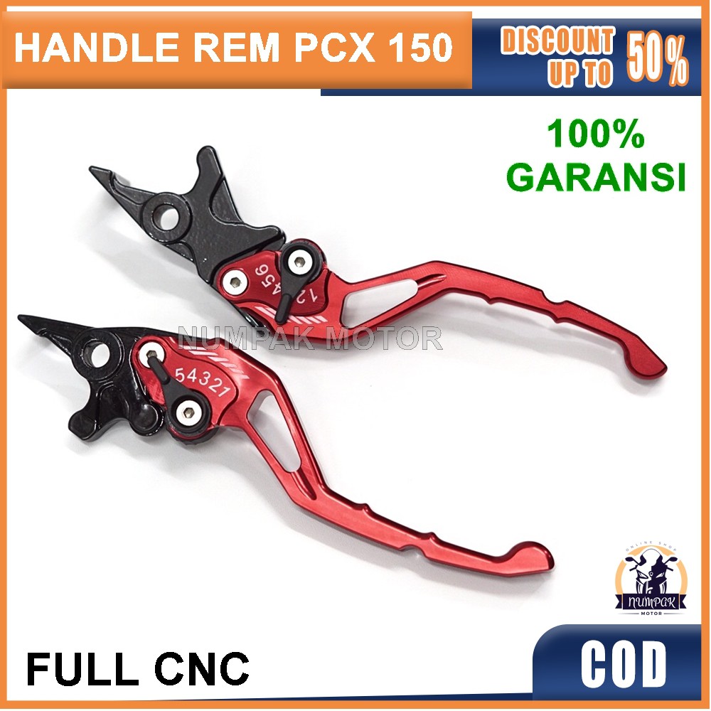 Handle Rem Motor Variasi Honda Pcx/ Rem tangan Motor Honda Pcx Full cnc-Gold