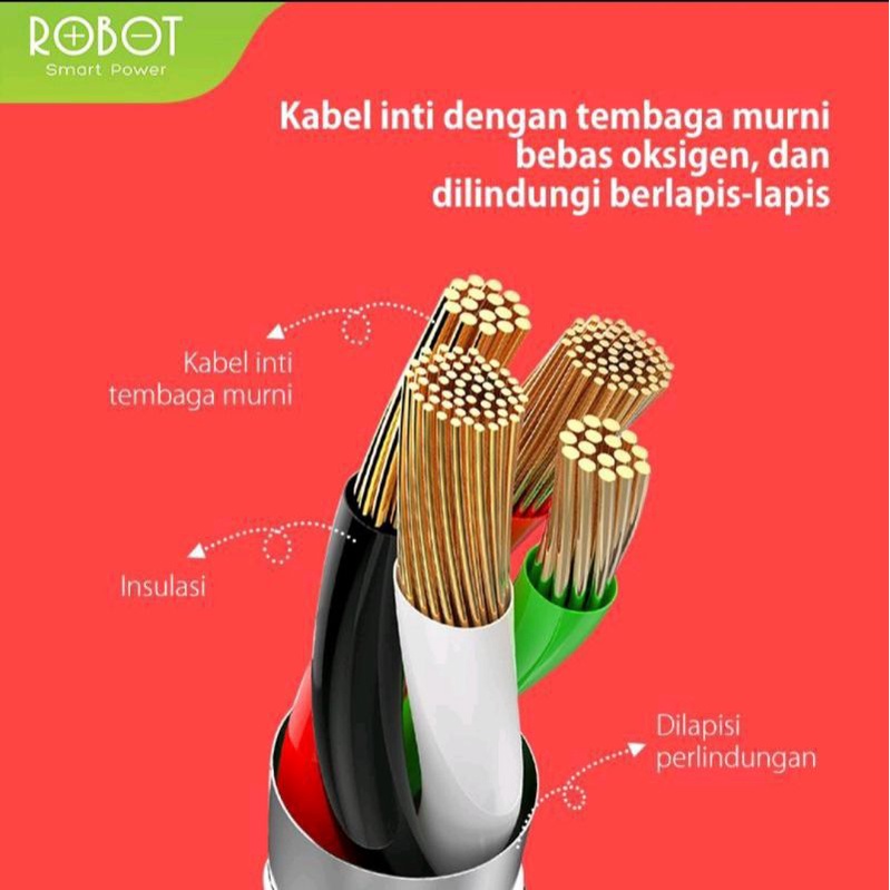 KABEL DATA ROBOT RT-CD100 For android micro USB 1M Data Cable