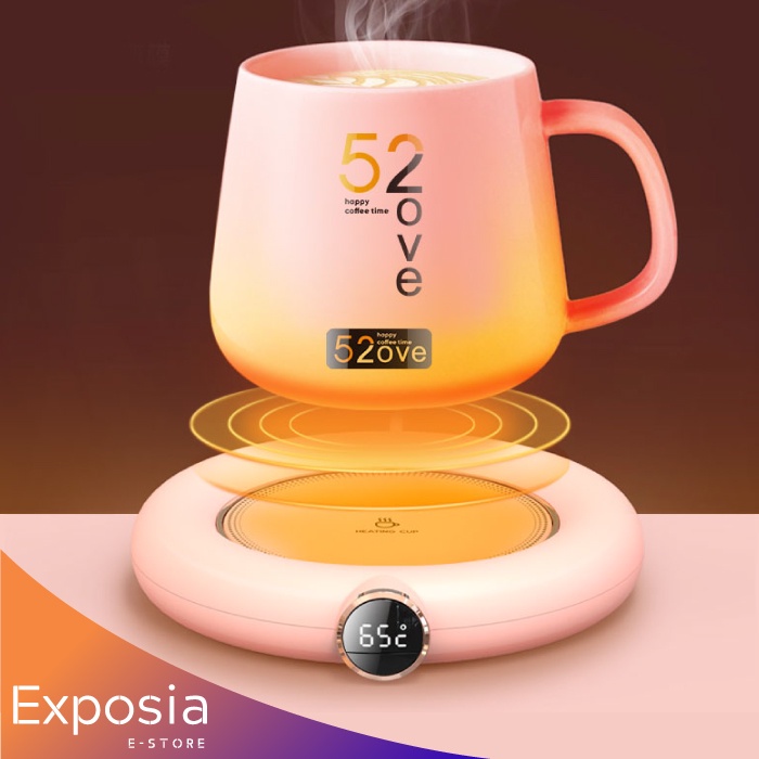 coffee tea cup warmer mug heater   penghangat gelas kopi teh elektrik   3 mode 55   65   75  c multi
