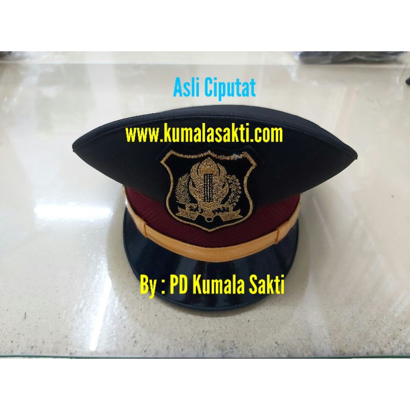 Topi Pet Satpam Ciputat Asli Coklat Utama|Pet PDH Security|Topi Jala|Kaos Satpam|Pangkat Satpam|Helm