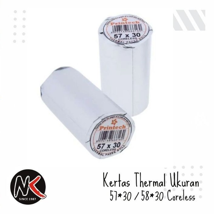 

Kertas Roll Thermal Paper 58x30/EDC (1 Pak Isi 10 Roll)