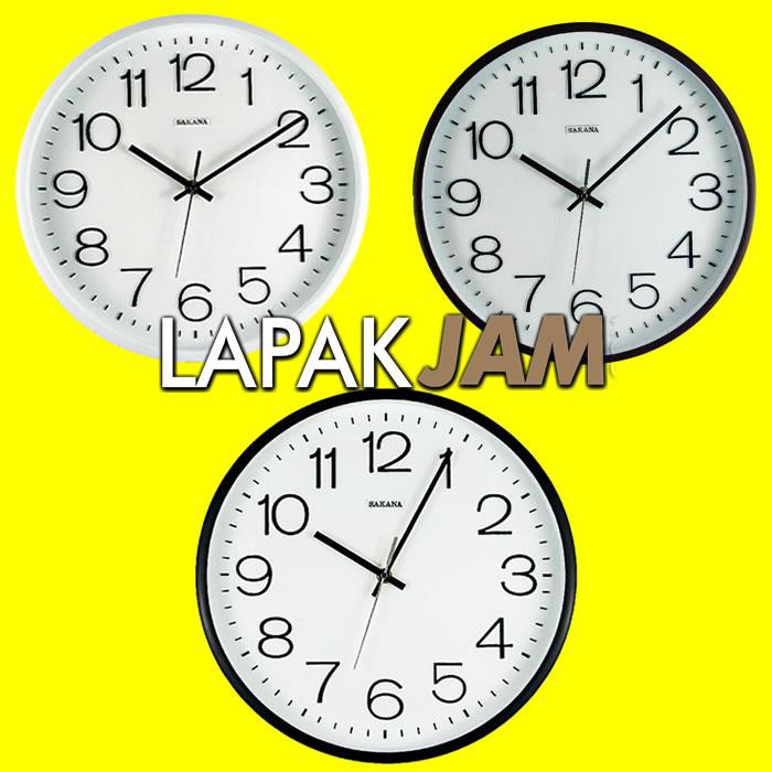 Jam Dinding Kantor Polos Besar Minimalis Wall Clock Bagus Elegan SAKANA 481