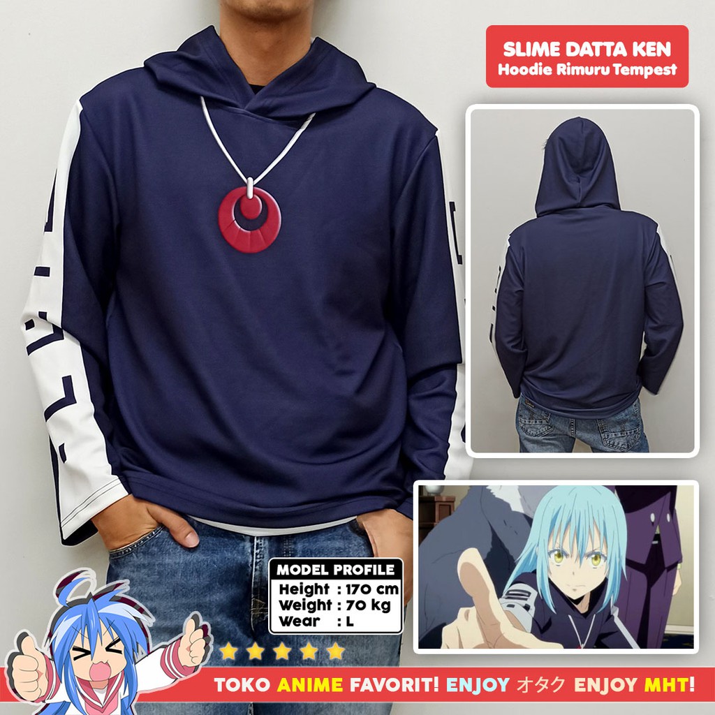 Jaket Hoodie Anime Tensei Shittara SLIME Rimuru Tempest FULL PRINT