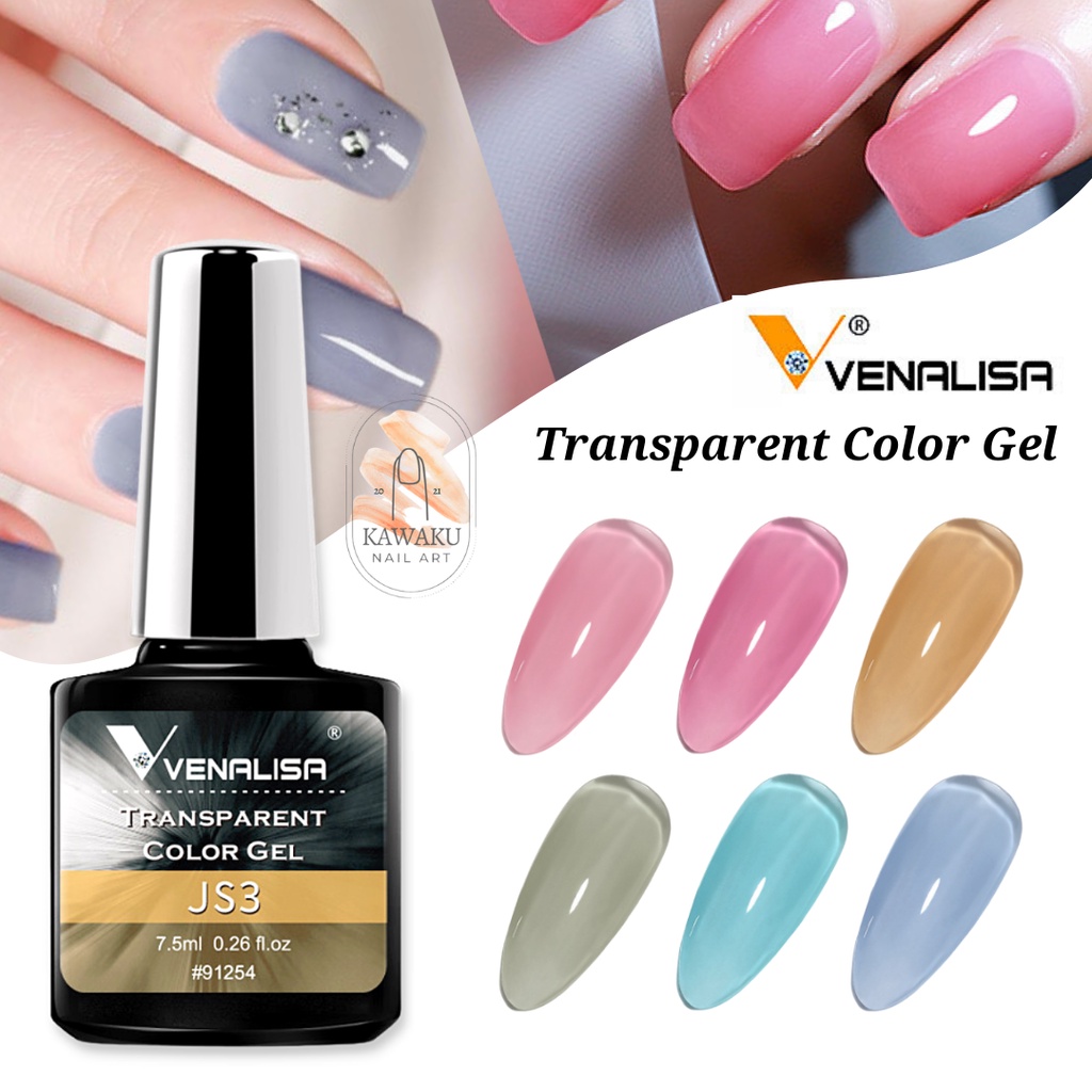 Venalisa Kutek Tranparent Jelly Color Spar Cat Eye Gel Nail Polish UV LED