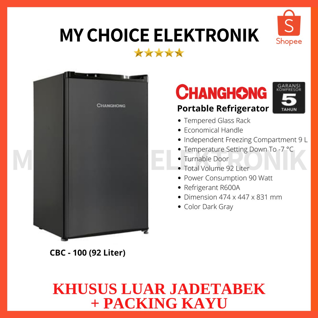 CHANGHONG Kulkas CBC-100 100 Liter [Luar Kota]