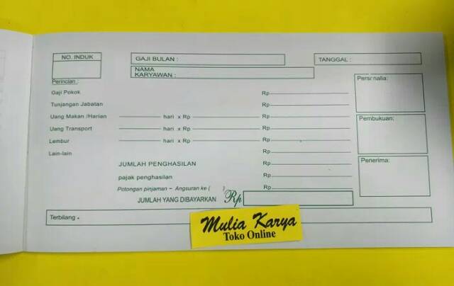 Buku Kwitansi Upah 1 Ply Buku Slip Gaji 1 Ply Shopee Indonesia