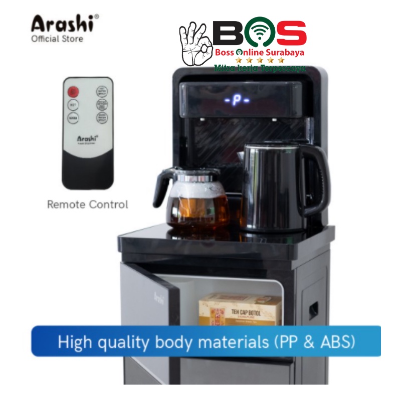 Dispenser Arashi Multifungsi 4 in 1 Galon Bawah + Remote Kontrol AMD 02 BC