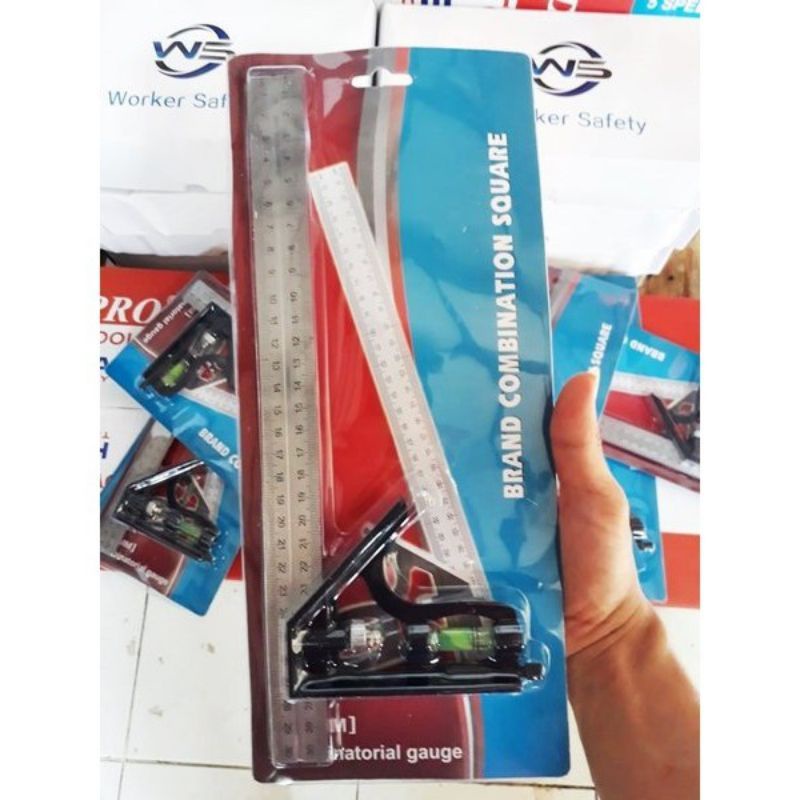 

Penggaris Siku Kombinasi 12" Mistar Sudut 30cm Combination Square