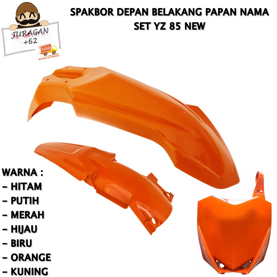 SPAKBOR SET DEPAN BELAKANG PAPAN NOMOR YZ 85 NEW MOTOR CROSS TRAIL YAMAHA YZ85 NEW