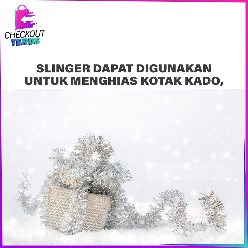 CT C39 40 Slinger Tinser 2Meter Hiasan Pohon Natal Hiasan Natal Aksesoris Dekorasi Pohon Natal Rumbai Dekorasi Rumah Ornamen Natal