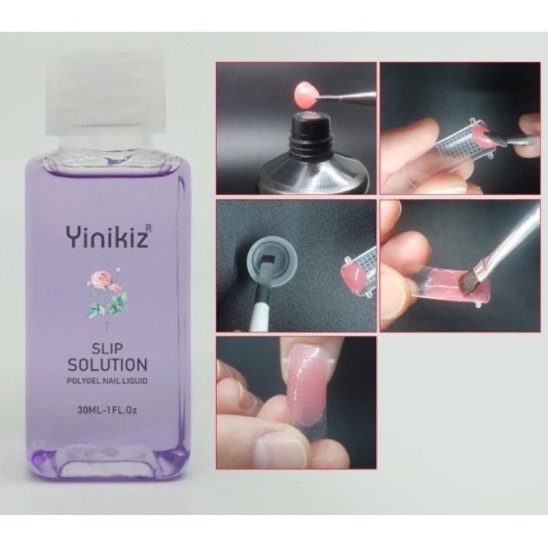 Image of YINIKIZ cairan anti slip poly gel solution polygel liquid monomer polygel extension #1