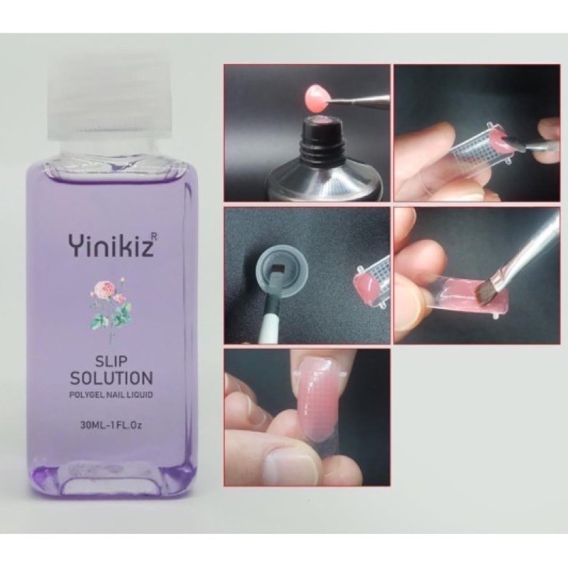 YINIKIZ cairan anti slip poly gel solution polygel liquid monomer polygel extension