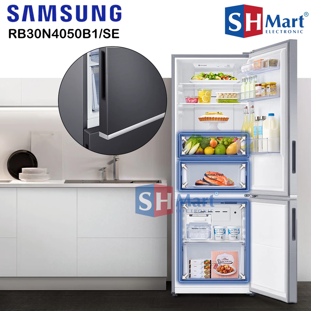 KULKAS SAMSUNG 2 PINTU RB30N4050B1 RB30N BOTTOM FREEZER KAPASITAS 315 LITER GARANSI RESMI (MEDAN)