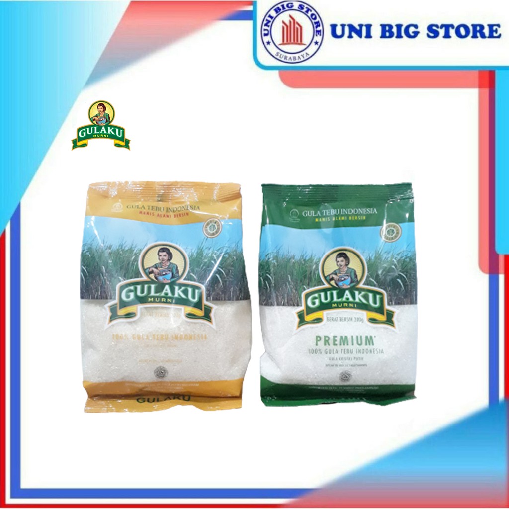 

Gulaku Gula Premium Putih Hijau - Tebu Kuning 200 gr