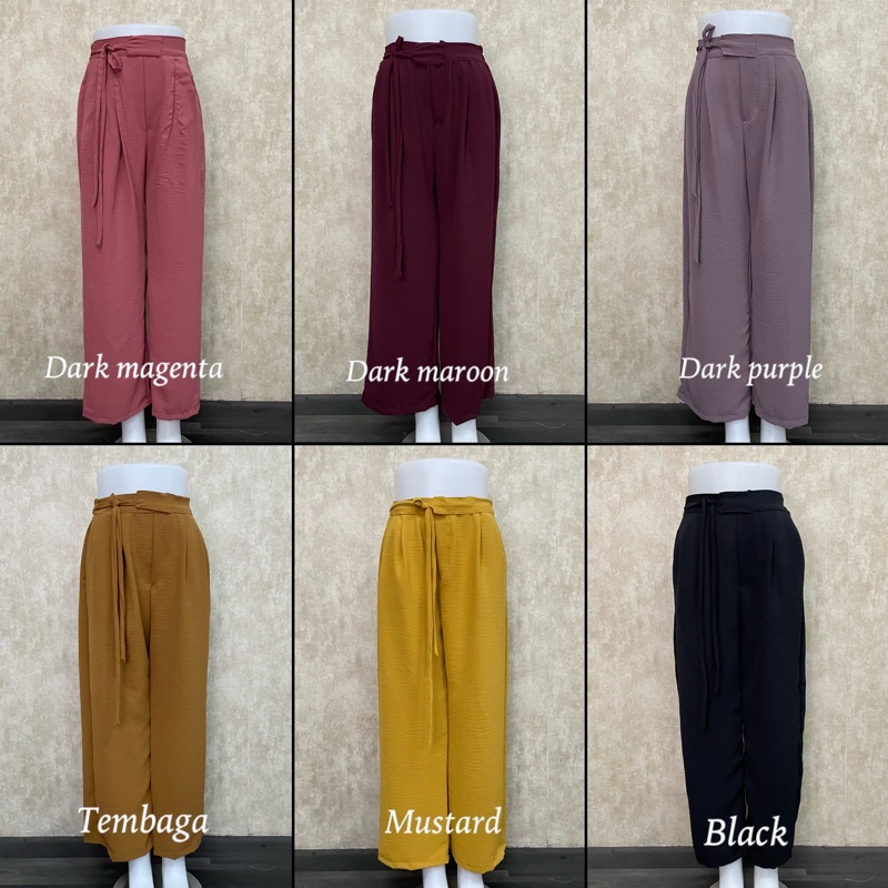 CELANA KULOT CRINKLE - LORA KULOT CELANA PANJANG POLOS CELANA KANTOR LOOSE PANTS