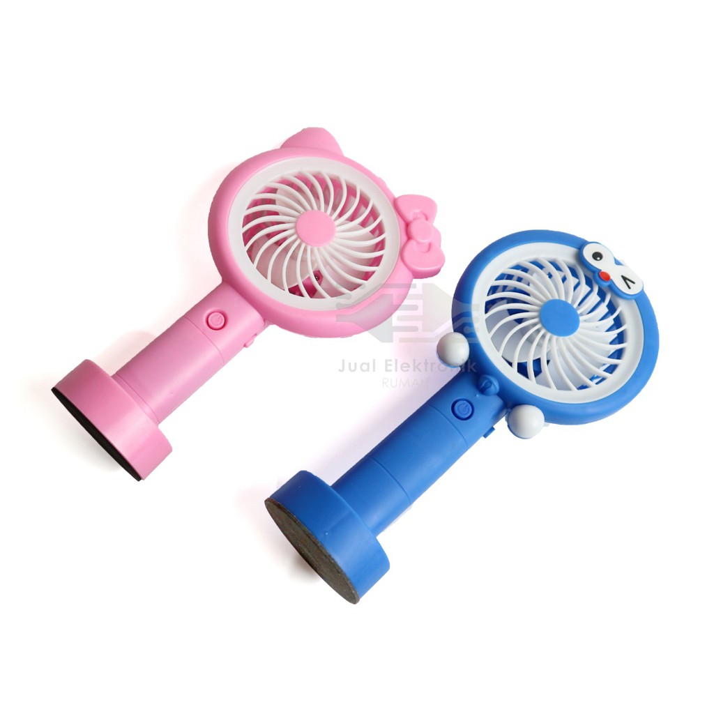 HK - DE Kipas Angin Tangan Mini Portable Fan Karakter Kucing Berdiri