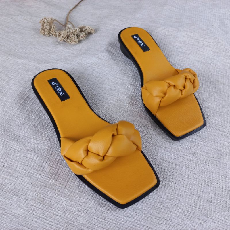 d'nine sandal Wanita slop kepang busa KS 11