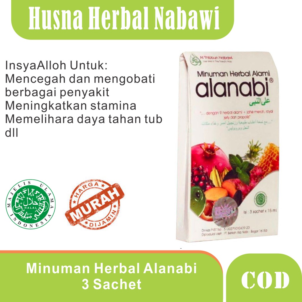 

PROMO PROMO Alanabi Minuman Herbal alami thibbun nabi Husna Herbal Nabawi