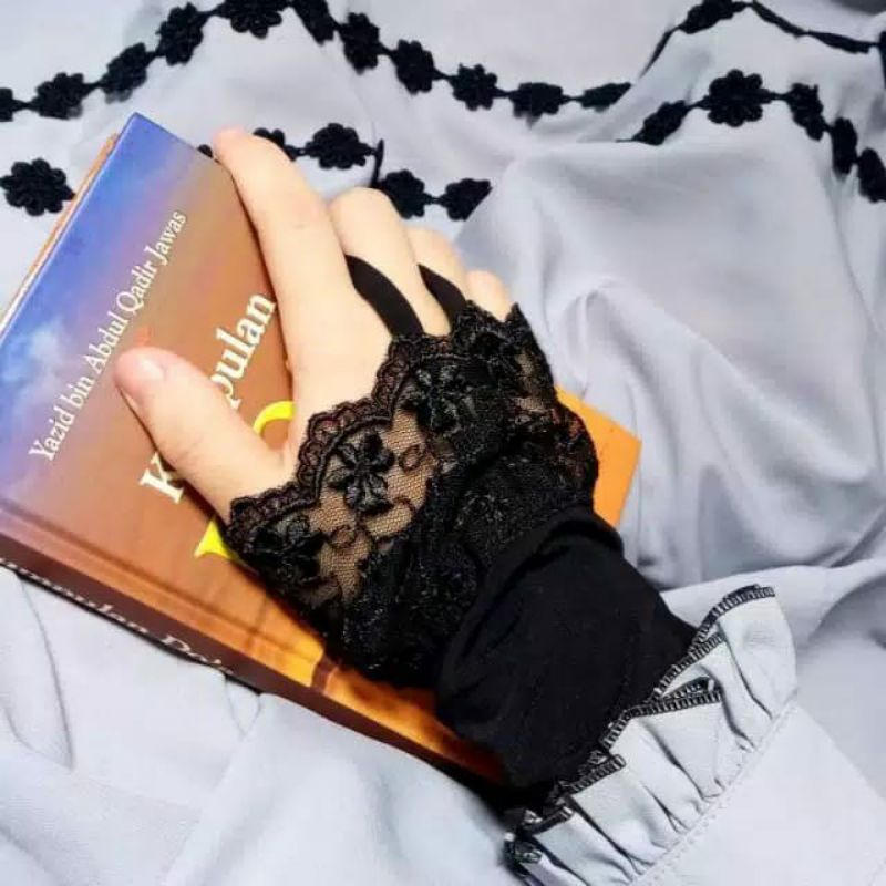 MANSET TANGAN RENDA RING QUEEN CANTIK HANDSOCK FASHION MUSLIMAH