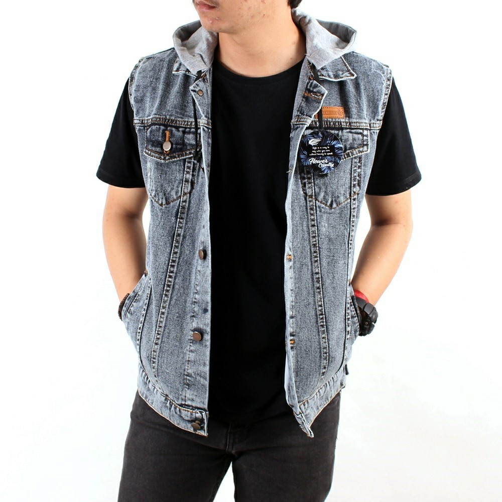 ROMPI JEANS HOODIE SANDWAH PRIA ORIGINAL