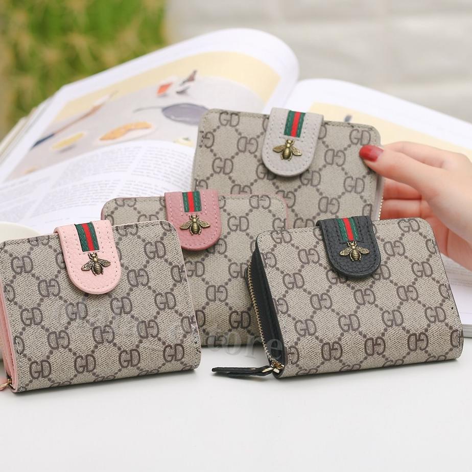 ☼ DP4356 Dompet Lipat Wanita Eropa degnan Holder Kartu/Uang/Koin Dompet kecil wanita ←