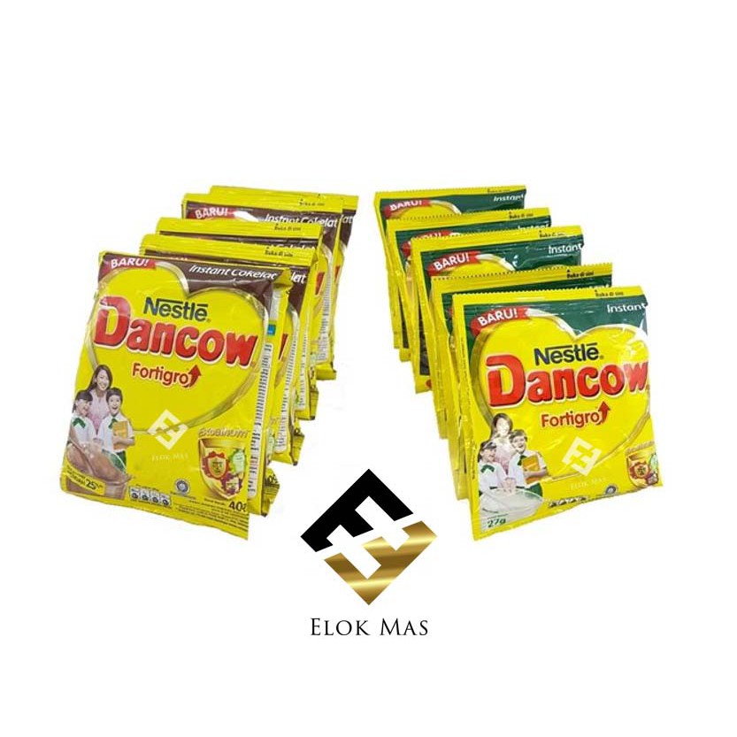 

DANCOW FortiGro Instant Sachet PUTIH / COKLAT per RENCENG (10 Sachet x 27gr/39gr) Nestle Susu Bubuk