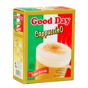 

Gooday Cappuccino Box isi 5 Sachet /Kopi Susu/Kopi Bubuk/Kopi Sachet