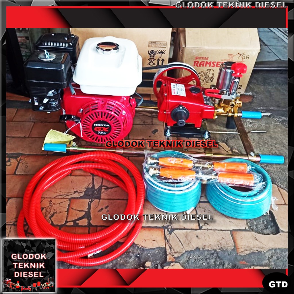 STEAM MOTOR MESIN CUCI MOTOR & MOBIL HONDA GX SIAP PAKAI SATU SET ORIGINAL