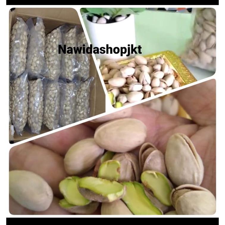 Pistachio Roasted/Kacang Pistachio Panggang Premium 250gr Renyah Gurih Fresh Enak oleh oleh haji umroh Distributor jakarta