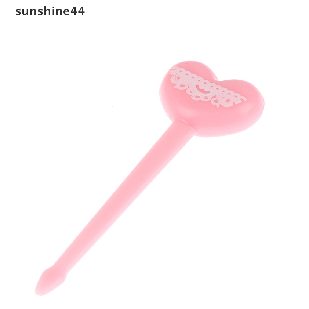 Sunshine 8pcs Garpu Buah / Dessert / Snack / Bento kawaii Untuk Anak