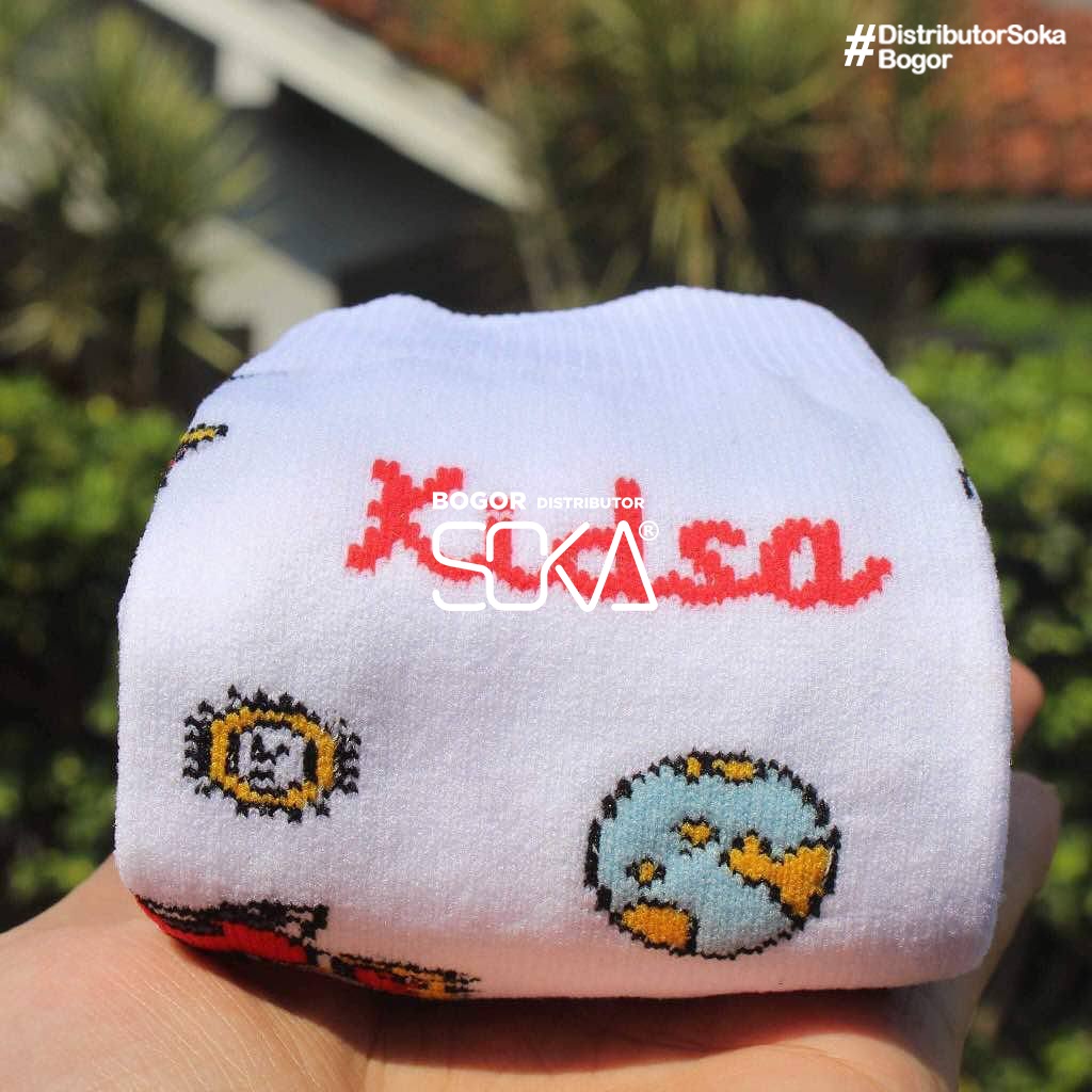 Kanik Kidsa Motif Space - Kaos Kaki Anak Jempol Telapak Hitam