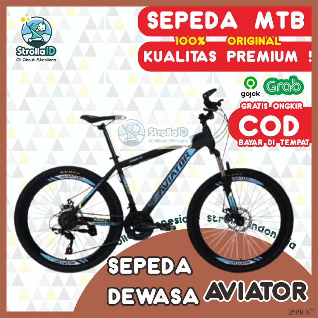 Mtb 26 Aviator 2689 xt Sepeda Lipat Folding Bike Sepeda Gunung Road Bike Sepeda Artis SNI ORIGINAL