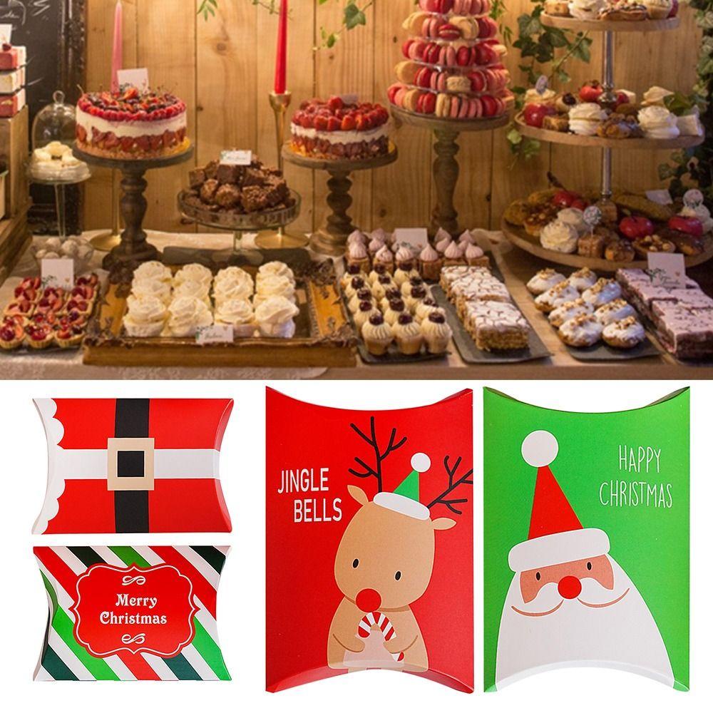 Top Christmas Gift Box Hadiah Kemasan Snowman Printed Deer Merry Christmas