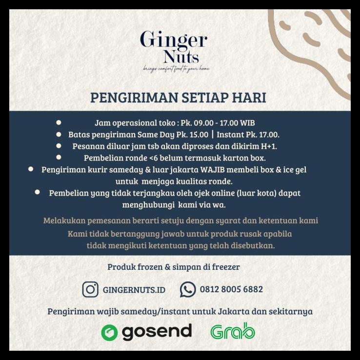 

DISKON TERBATAS !!! WEDANG RONDE JAHE 6 PACK/ FROZEN/ GINGER NUTS / GINGERNUTS/WEDANG JAHE TERLARIS