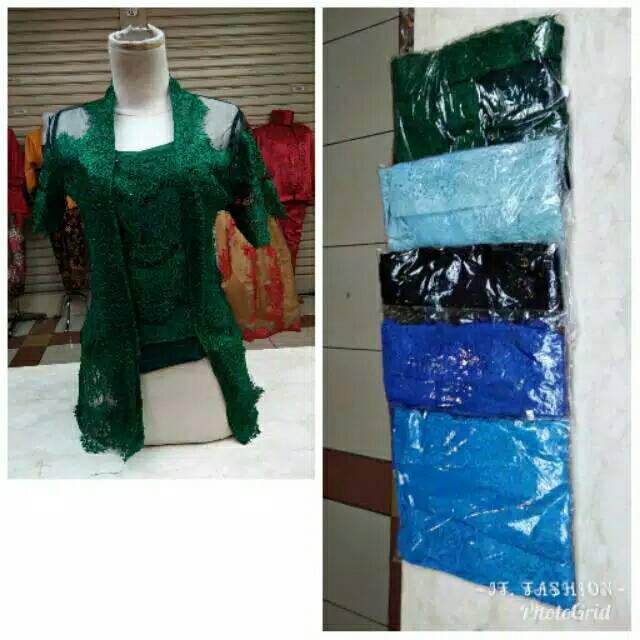 Atasan kebaya brukat.lengan pendek.model baru