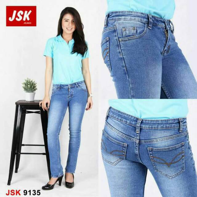 Celana Panjang Cutbray Jeans Denim Modis Trendy BootCut Basic Fashionable Wanita ( Size 27 - 34 )