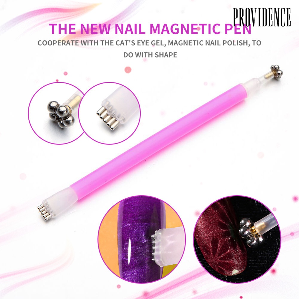 Providence Nail Art Double Head Cat Eye Magnetic Pen DIY 3D Polish UV Gel Manicure Tool
