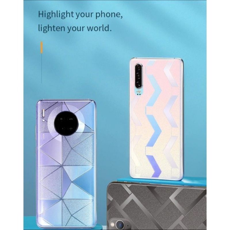 Anti Gores HYDROGEL Belakang HP,Back skin bening bermotif untuk semua Type Hp