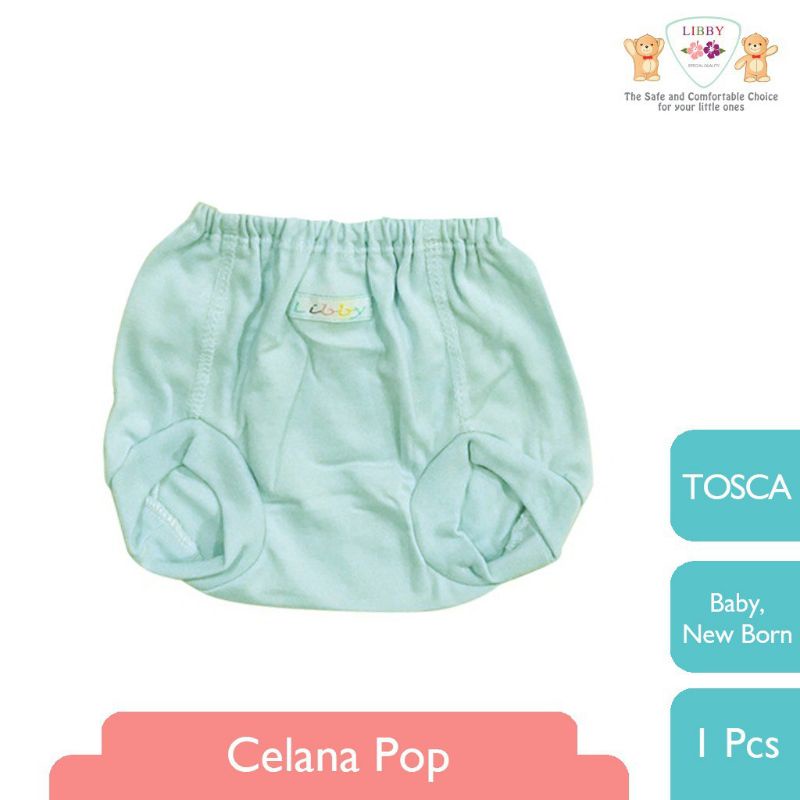 LIBBY Celana Pop polos warna 0-3, 3-6, 1 tahun 3 pcs