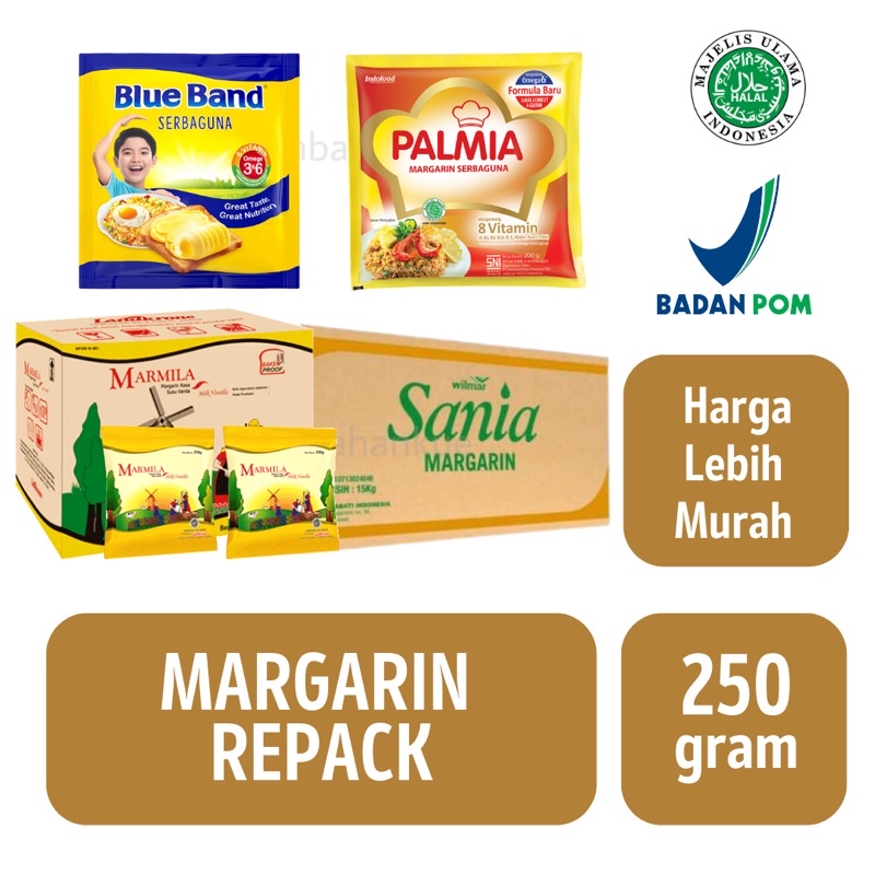 

BlueBand | Palmbom | Amanda Margarin Kemasan Repack / Loslosan [250gram]