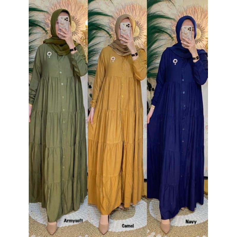 GAMIS POLOS ADEM TEBAL RAYON PREMIUM